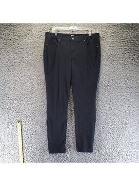 New Directions Pants Womens Size 14 Black Skinny Stretch Cotton Blend Denim